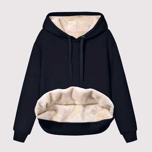 Sudadera con Capucha de Terciopelo Personalizada para Hombre y Mujer, de Alta Calidad, Talla XXS, Gruesa y Cálida para Invierno, con Forro Liso, Venta al Por Mayor - Product Image 1