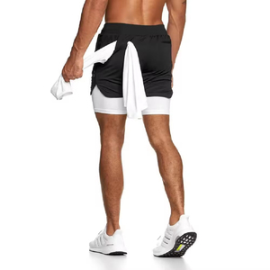 Wholesale Customized Style Men <b>Gym</b> <b>Shorts</b> 100% Cotton Solid Anti-Wrinkle Lightweight for Competition Fashion Black & <b>White</b> Color - Product Image 3