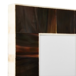 Espejo de pared hecho a mano con incrustaciones de cuerno natural y Marco de MDF, elegante acento decorativo para dormitorio, sala de estar u oficina - Product Image 2