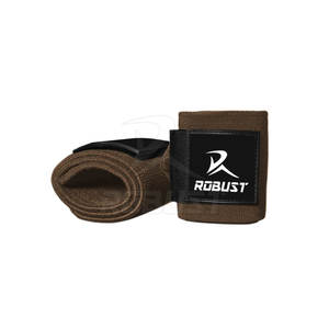 Poignet en néoprène polyester de haute qualité élastique super lourd unisexe Logo personnalisé Gym sangles en coton sécurité haltérophilie - Product Image 1