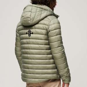 Nueva chaqueta de invierno con logotipo personalizado de Color sólido, chaqueta acolchada con cremallera estampada transpirable de poliéster 100% de ATLANTIC - Product Image 2