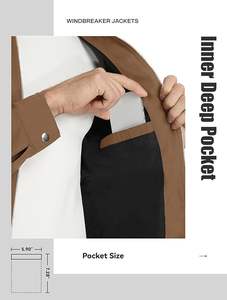 Chaqueta Cortavientos Ligera con Cremallera Completa para Hombre, Chaqueta de Golf Elegante, Ropa de Trabajo Informal - Product Image 5