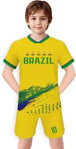 Uniforme de fútbol americano transpirable patrón sólido conjunto de manga corta - Product Image 4