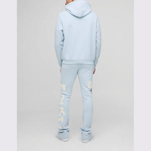 Chándal de moda para hombre con logotipo personalizado, ropa deportiva, Sudadera con capucha y pantalones para correr, conjunto de dos piezas - Product Image 2