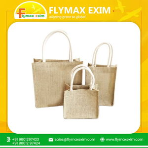 Bolsas de yute de moda reutilizables personalizadas ecológicas bolsas de compras naturales de moda personalizadas a la venta - Product Image 6