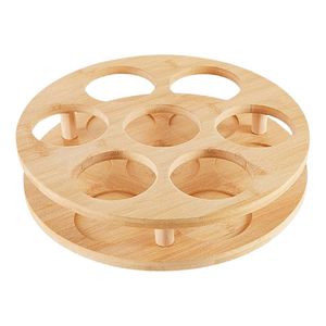 Estante para huevos de madera natural con acabado pulido diseñado para una solución de almacenamiento de alimentos elegante y práctica en cada cocina - Product Image 1