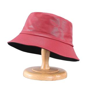 Premium Casual Winter Warm PU <b>Leather</b> Waterproof Foldable Argyle Pattern Unisex Versatile Trendy Bucket <b>Hat</b> - Product Image 3