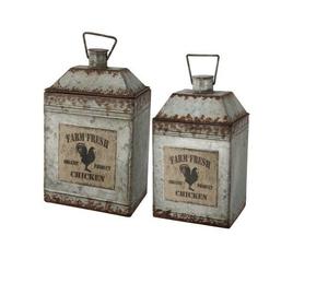 Boîtes de rangement pour café, sucre et thé pour la décoration de cuisine Boîtes en fer blanc galvanisées de haute qualité pour décor à la maison - Product Image 1