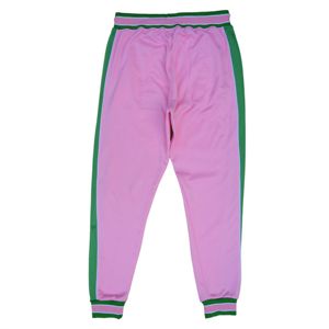 Pantalones de chándal retro para mujer Ropa griega de hermandad vintage | Pantalones atléticos de poliéster 100% rosa y verde con diseño personalizado - Product Image 2