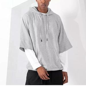 NUEVA Sudadera con Capucha Personalizada con Logotipo, Lisa, de Poliéster/Algodón, Tejido Ligero, Manga Corta, Corte Regular, Ecológica, para Hombre - Product Image 1