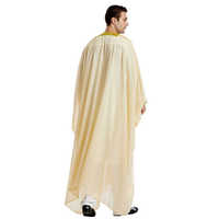 Abayas élégantes AL HIJRAH pour hommes, Thobe anti-plis fait main à manches longues en lin, tenue de mariage arabe islamique, Jubbah traditionnelle