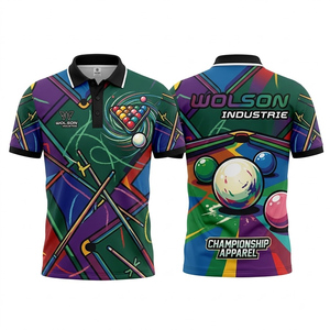 Camiseta Deportiva de Manga Corta para Billar, Transpirable, Ligera y de Secado Rápido, para Billar y Deportes de Tiro con Taco - Product Image 1