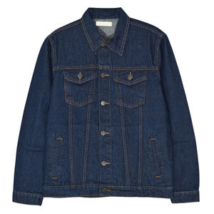 Veste en coton de haute qualité pour hommes personnalisée OEM Manteau en jean à la mode avec décoration de poches Vêtements de travail décontractés - Product Image 1