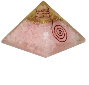 Increíble gran oferta, pirámide de orgonita de cuarzo rosa, pirámide de orgonita, cristales curativos de energía y piedras, pirámide de protección Emf