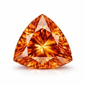 Diamant de laboratoire orange taille trillion 1 carat VVS1 couleur D avec jeu de couleurs |   Fournisseur en gros de pierres précieuses en vrac + Cadeau inclus - Product Image 1