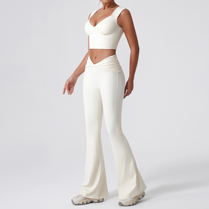 Conjunto Deportivo para Mujer, Top Corto y Leggings, Sexy, Brasier Deportivo, Ecológico, Transpirable, de Secado Rápido, para Yoga - Product Image 3