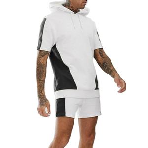 Ensemble de survêtement sportif d'été pour homme, deux pièces, chemise à capuche et short, avec poches, service personnalisé, grandes tailles, style urbain, respirant, 2026 - Product Image 2