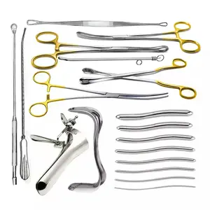 DNC Instruments Set / Gynecology Dilation and curettage Set Cheap Prices Scissors Speculum Dilators Surgical Instruments