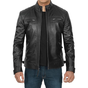 Chaqueta de cuero de vaca de alta calidad para hombre, al mejor precio, totalmente personalizable, estilo moderno, con cierre de cremallera, para invierno. - Product Image 2