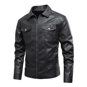 Chaqueta de cuero de invierno para hombre a prueba de viento e impermeable al aire libre motocicleta ciclismo montaña PU abrigo Casual chaqueta de negocios para hombre - Product Image 1
