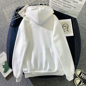 Sweat-shirt à capuche en molleton pour homme, couleur unie, style Harajuku, manches longues, décontracté, ample, avec poche, Hip Hop, sport - Product Image 1