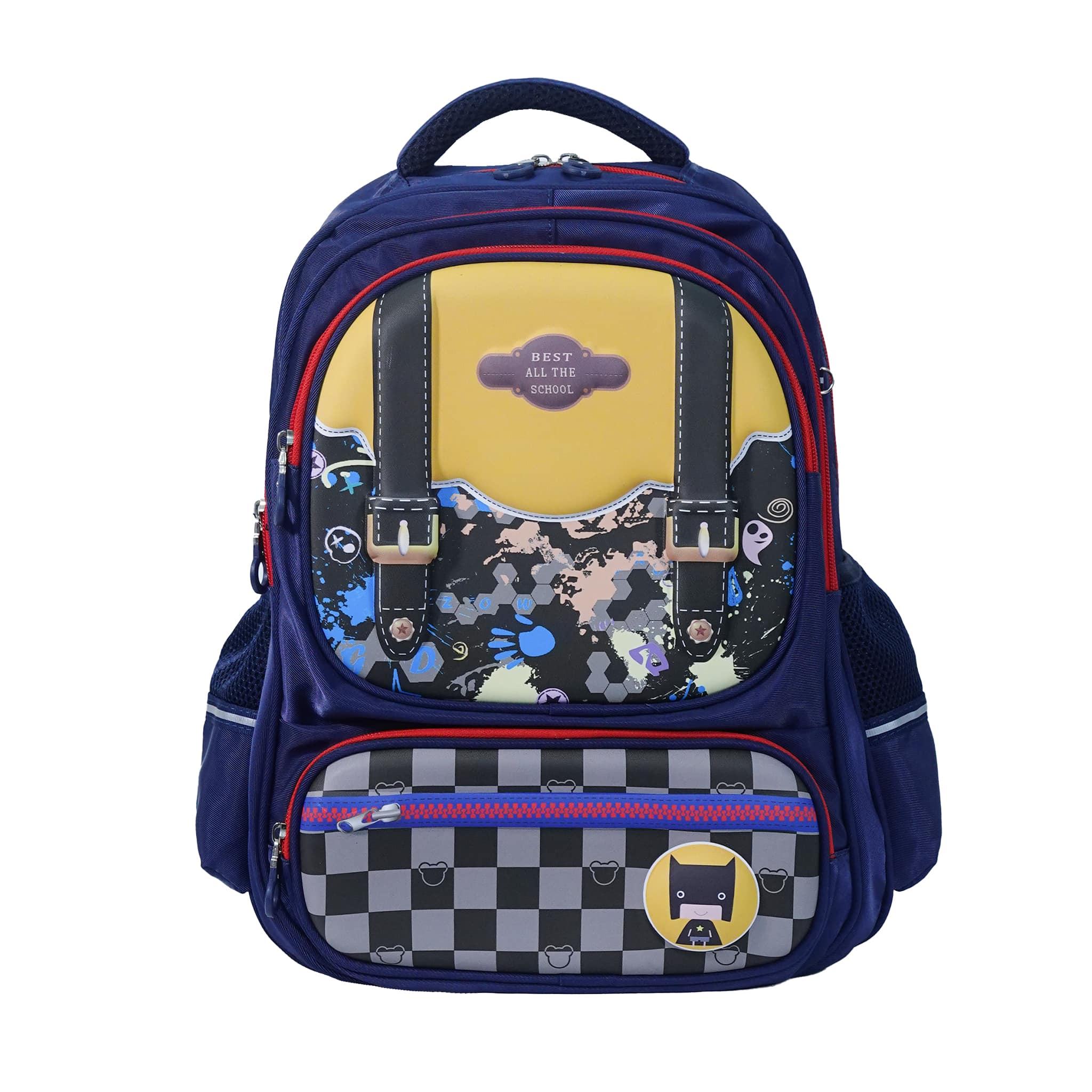 pink, dark blue, purple