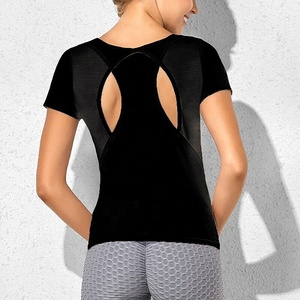 Top corto deportivo de Yoga para mujer, Top de manga larga para entrenamiento en gimnasio, estampado de logotipo personalizado, Tops cortos de Yoga con sublimación bordada - Product Image 4