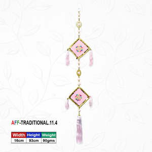 ดอกลาตกันสีชมพูแดงเข้มประดับเพชรเทียมแบบดั้งเดิม - Product Image 1