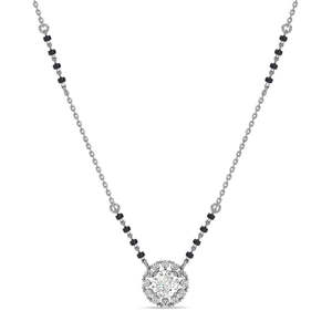 Compre Mangalsutra de Plata Pura, Elegantes Cadenas Vintage con Oro Blanco, Oro Rosa o Diamantes, para Regalo de Compromiso para Esposa - Product Image 1