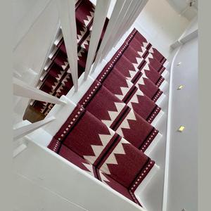 Alfombras de escalera Vintage modernas de alta calidad, alfombras de escalera de lana ecológicas tejidas planas modernas para decoración del hogar, alfombra de ITHL - Product Image 6