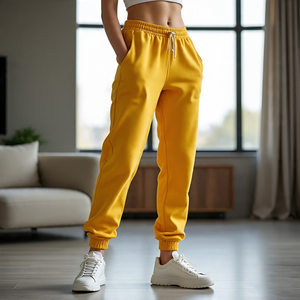 <b>Women</b> <b>Fleece</b> Polyester <b>Jogger</b> Sweatpants Ladies Outdoor Mid-weight Double Waistband Trouser Pajama <b>Women's</b> - Product Image 3