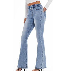 100% Cotton Wholesale <b>Boot</b> Cut Skinny Denim Pants High Quality Stylish Trending Breathable Quick Dry Women Jean Pant - Product Image 2