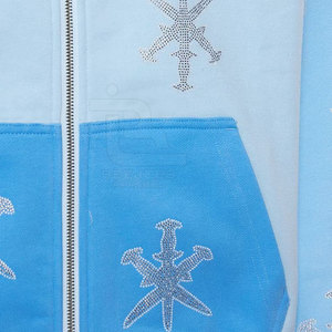 Ropa de invierno de alta calidad para hombre, sudaderas básicas con diamantes de imitación, sudaderas con capucha transpirables de secado rápido para hombre, sudaderas con diamantes de imitación para venta en línea - Product Image 6