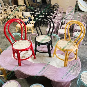 Silla de ratán duradera y moderna y elegante para niños, asientos cómodos en el hogar, cocina, dormitorio, sala de estar al aire libre, áreas de juego - Product Image 4