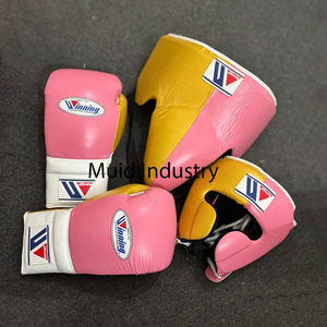 Guantes de Boxeo Rosa y Amarillo, Protector de Cabeza y Protector Inguinal, Equipo de Entrenamiento y Sparring Premium, Kit de Boxeo Profesional para Golpes y Patadas - Product Image 2