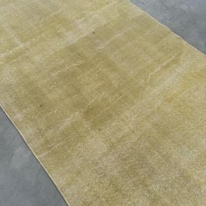 4.3x8 ft Rug, Turkish Vintage Area Rug, <b>Yellow</b> <b>Wool</b> Rug - Product Image 5