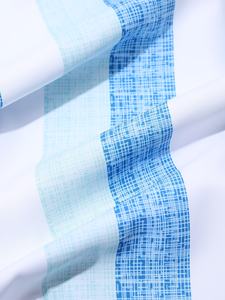 Conjunto de ropa de playa de verano para hombre con estilo, camisa de manga corta a rayas transpirable de secado rápido, pantalones cortos, logotipo de colores personalizable, águila azul - Product Image 5