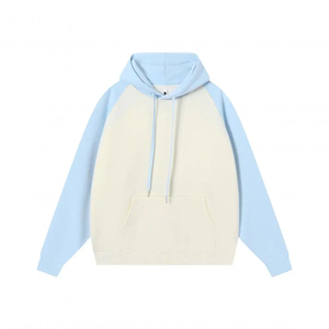 เสื้อฮู้ดโอเวอร์ไซส์ผู้ชาย แขนเสื้อแบบแร็กแลน ผ้าเฟรนช์เทอร์รี่ สีพื้น สไตล์ลำลอง สำหรับฤดูใบไม้ร่วง มีกระเป๋า ดีไซน์เรียบง่าย ทรงปกติ - Product Image 5