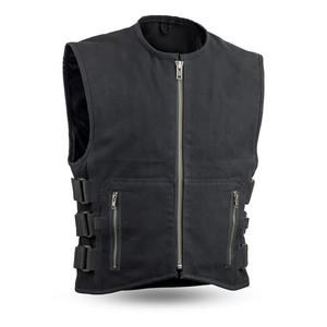 Gilet en textile pour homme, noir - Product Image 1