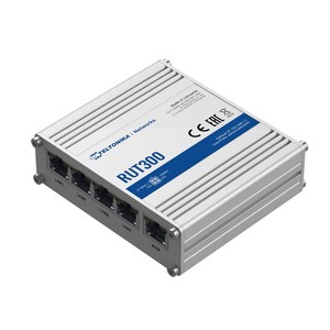 Industrial <b>Router</b> Teltonika RUT300, 5x RJ45 100Mb/s, 1x USB, Passive PoE - Product Image 1