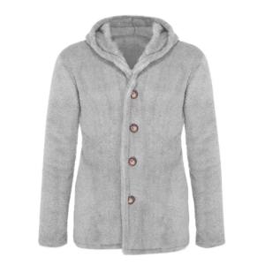 100% Cotton <b>Fleece</b> <b>Hoodie</b> <b>Teddy</b> Bear Pockets Thick Men's Winter Customizable Oversized Plain Dyed Eco-Friendly Digital Printing - Product Image 3