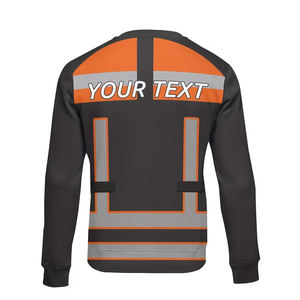 Hi <b>Vis</b> Reflective Safety Sweatshirts Workwear Men Customizable Polyester Sweatshirt Custom Logo - Product Image 2