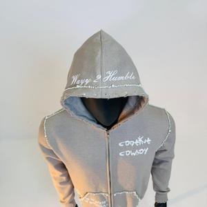 Sweat-shirts pour hommes de haute qualité avec impression sérigraphique, effet vieilli, strass, streetwear, surdimensionnés, fermeture éclair, respirants - Product Image 5