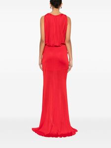 Vestido de fiesta sin mangas con cuentas, vestido de tubo de longitud larga, patrón de tela de malla polivinílica de cristal, fiesta Formal antiestática, evento de cóctel - Product Image 5