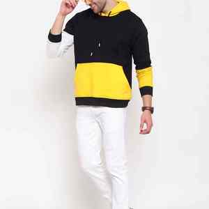 Sudadera con Capucha de Forro Polar de Tres Tonos para Hombre, para Impresión Personalizada OEM, Sudadera con Capucha para Hombre con Logotipo Bordado - Product Image 3