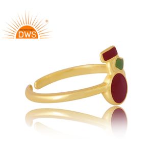 แหวนเคลือบทอง18K เงินสเตอร์ลิงออกแบบได้ตามต้องการสำหรับเป็นของขวัญสำหรับผู้หญิง - Product Image 4