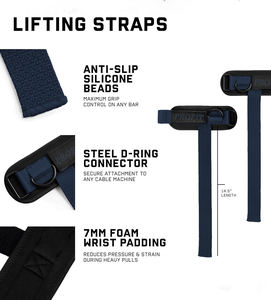 Sangles de musculation en néoprène à double sangle avec anneau en D, support de poignet unisexe, robustes, 7 mm d'épaisseur, antidérapantes, fermeture auto-agrippante - Product Image 6