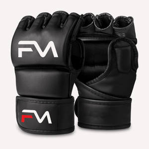 Gants MMA avec logo personnalisé Gants d'entraînement en cuir PU Gants de combat en grappling Gants d'arts martiaux OEM ODM - Product Image 1