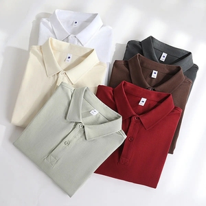 Polo pour homme 100% coton, motif uni, broderie personnalisée, impression, t-shirt de golf décontracté, vêtements de haute qualité, vente chaude - Product Image 2