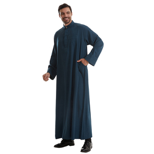 Thobe pour homme personnalisé Al Daffah, tendance et simple, coupe moderne, Jubba arabe, thobe traditionnel pour homme - Product Image 5